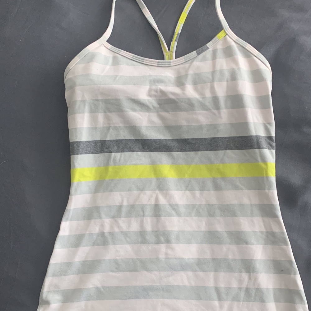 Lululemon Striped Fitted Tank Top